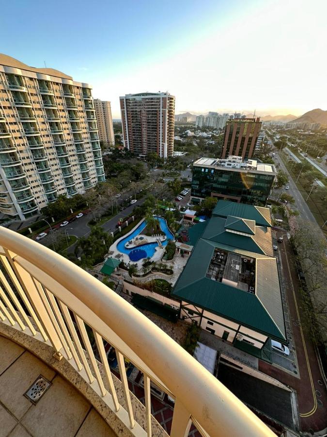 Flat Com Vista Panoramica -15- Na Barra Da Tijuca - Estacionamento Gratuito - Frigobar - Ar Condicionado - Piscina - Academia - Balsa Para Praia Gratis - Varanda - Vista Parcial Mar E Lagoa Rio de Janeiro Exteriör bild
