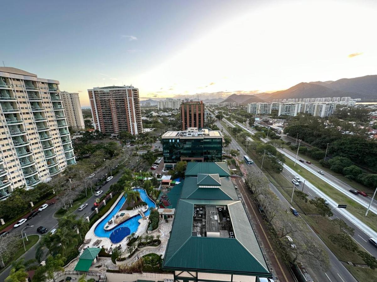 Flat Com Vista Panoramica -15- Na Barra Da Tijuca - Estacionamento Gratuito - Frigobar - Ar Condicionado - Piscina - Academia - Balsa Para Praia Gratis - Varanda - Vista Parcial Mar E Lagoa Rio de Janeiro Exteriör bild